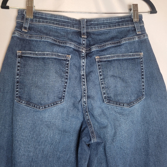 Uniqlo Women's High Waist Wide Leg Crop Fray Hem Jeans Size 27 - Picture 5 of 12